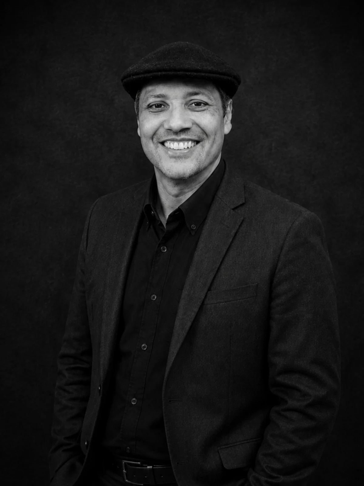 Portrait of artist De Morais.