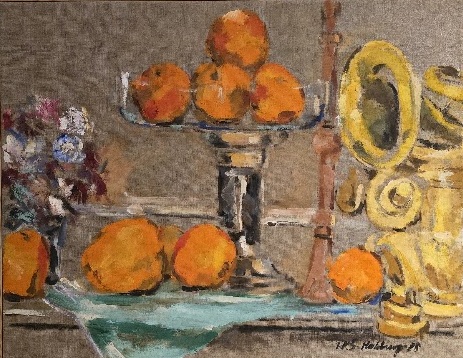 Stillleben mit Orangen by J.K.S. Hohburg