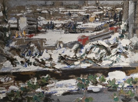 Winter vom Balkon in Moosach by J.K.S. Hohburg